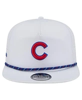 New Era Men's White Chicago Cubs Perforated Golfer Snapback Hat