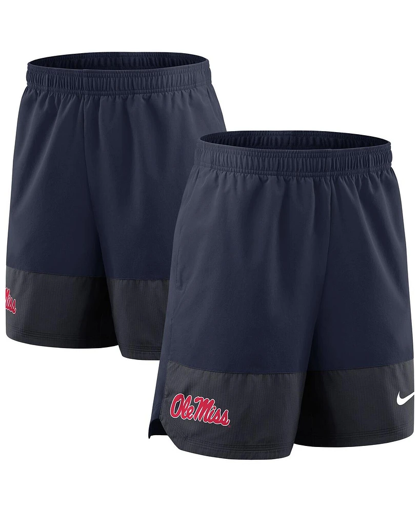 Nike Men's Navy Ole Miss Rebels 2025 Sideline Performance Shorts