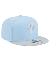 New Era Men's Light Blue/Gray Philadelphia Phillies 2-Tone Color Pack 9FIFTY Snapback Hat