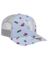New Era Men's Light Blue/Gray Chicago Bulls Adventure Aloha Pattern 9SEVENTY Stretch-Snap Hat
