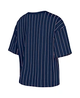 New Era Women's Navy Washington Nationals 2025 City Connect Pinstripe T-Shirt