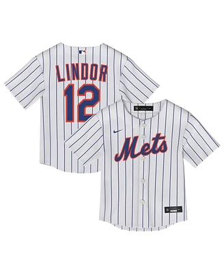 Nike Toddler Francisco Lindor White New York Mets Home Replica Jersey