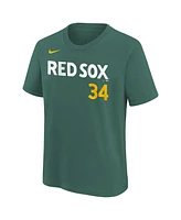 Nike Big Boys and Girls David Ortiz Green Boston Red Sox 2025 City Connect Fuse Name Number T-Shirt