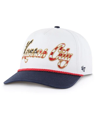 '47 Brand Men's White Kansas City Chiefs Patriotic Overhand Hitch Adjustable Hat