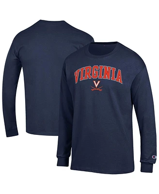 Champion Men's Navy Virginia Cavaliers Arch Over Logo Long Sleeve T-Shirt