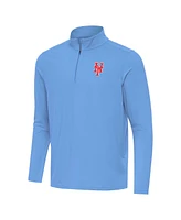 Antigua Men's Powder Blue New York Mets Intent Quarter-Zip Sweatshirt
