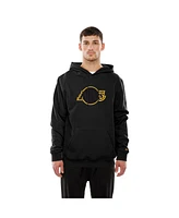 New Era Men's Black Los Angeles Lakers Tonal Color Pop Premium Pullover Hoodie