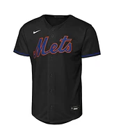 Nike Big Boys and Girls Black New York Mets Alternate Replica 2.0 Jersey
