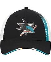 Fanatics Men's Black San Jose Sharks Authentic Pro Draft Adjustable Trucker Hat
