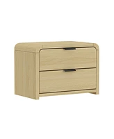 Manhattan Comfort 28" Medium Density Fiberboard Grace Modern 2-Drawer Nightstand