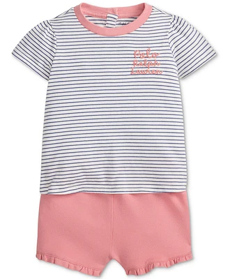 Polo Ralph Lauren Baby Girls Jersey Tee & Mesh Short Set