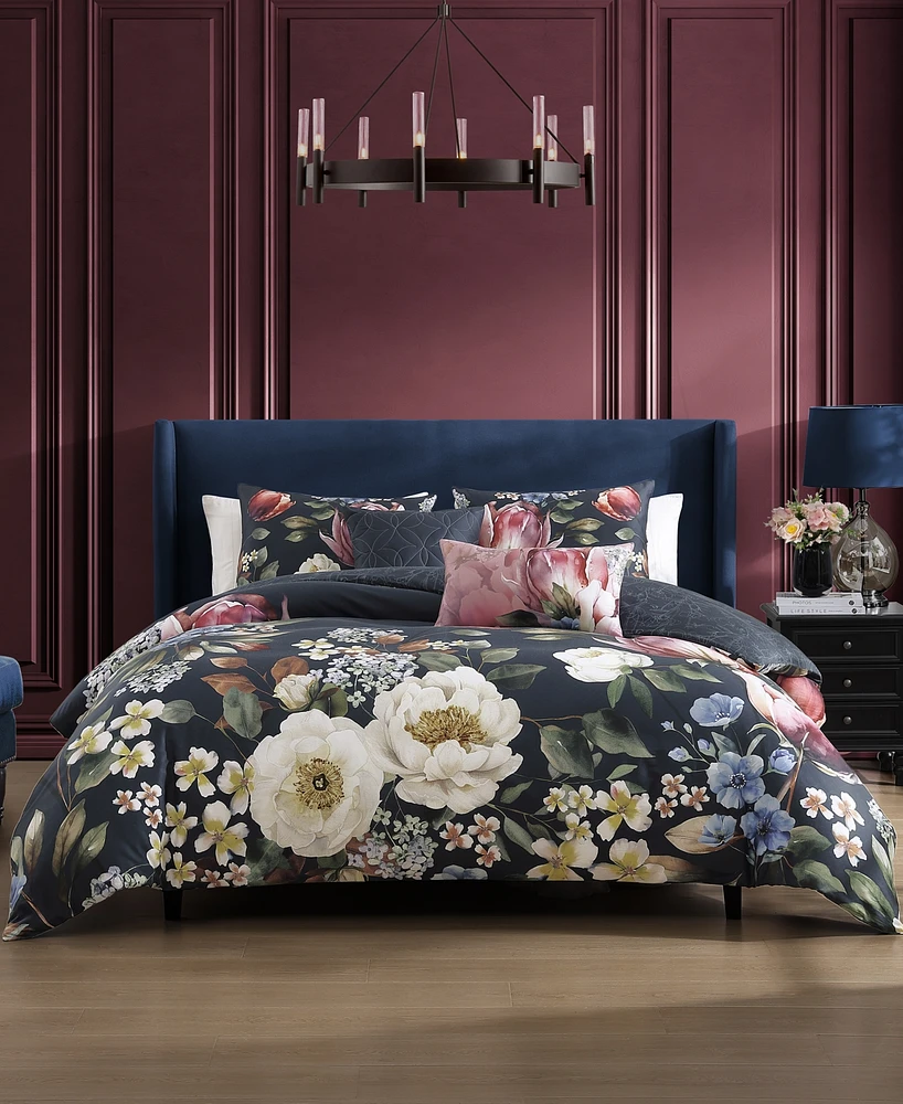 Bebejan Renaissance Bedding 100% Cotton Sateen 5 Piece Queen Size Reversible Comforter Set