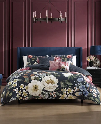 Bebejan Renaissance Bedding 100% Cotton Sateen 5 Piece Queen Size Reversible Comforter Set