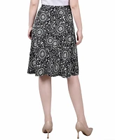 Ny Collection Petite Wide Waisted Knee Length Skirt