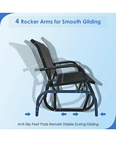 Gymax Patio Swing Glider Bench Loveseat Rocking Chair Backyard Poolside