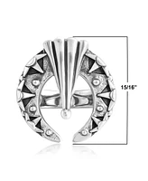 American West Jewelry Sterling Silver Fritz Casuse Textured Naja Ring