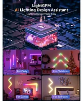 Lepro WL1 Smart Led Rgb Wall Light Kits with Segment Diy and Ai Generated Lighting, Work with Alexa Google Home, LightBeats Music Sync