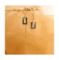 Sohi Women's Gold Sleek Drop Earrings