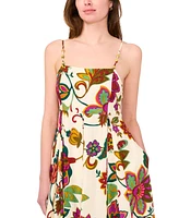 Msk Women's Sleeveless Square-Neck Maxi Dress