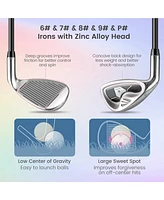 Gymax Women's 9 Pieces Complete Golf Club Set w/ 460cc Alloy Driver & Head Covers
