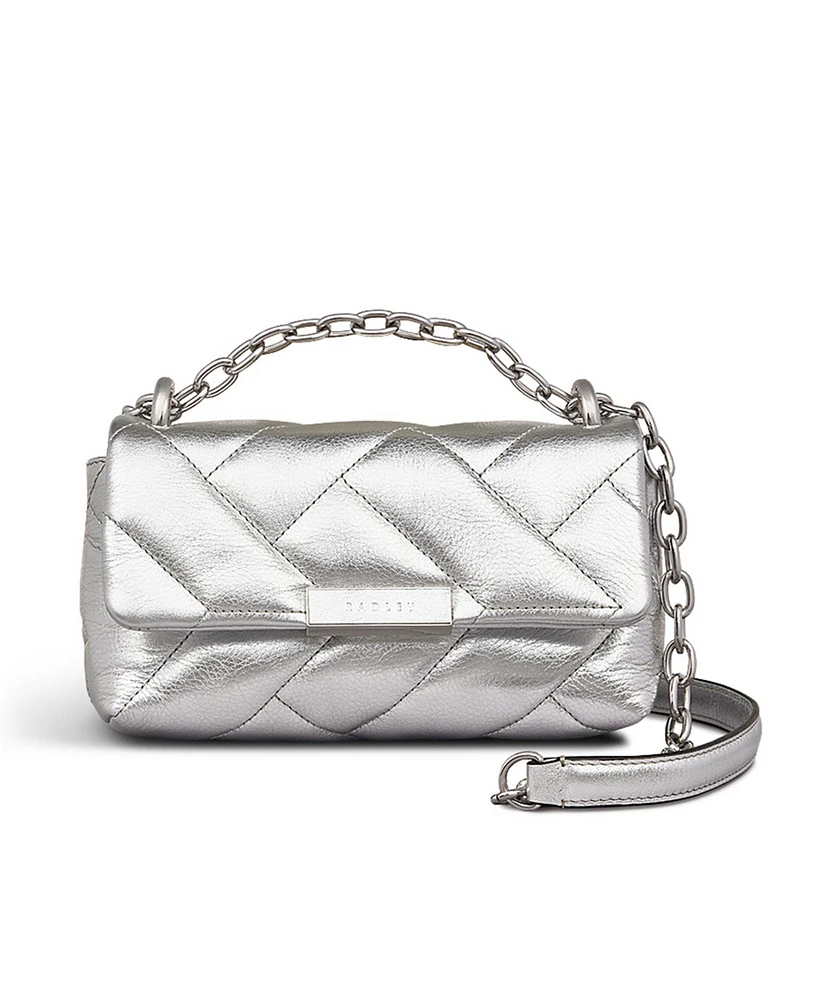 Radley London Mill Bay Xl Quilt Metallic Flap Over Crossbody Bag