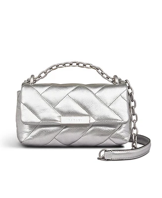 Radley London Mill Bay Xl Quilt Metallic Flap Over Crossbody Bag