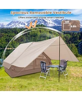 Mecale 4-6 People Inflatable Camping Tent with Porch and Carrying Bag