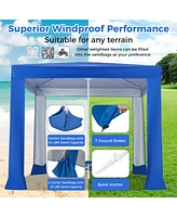Beach Canopy Tent with Detachable Sidewall and Folding Table