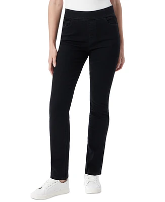 Gloria Vanderbilt Petite Amanda High Rise Pull-On Slim Straight Leg Jeans