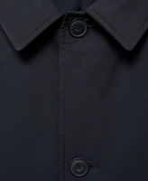 Mango Men's Quilted Water-Repellent Trench Coat