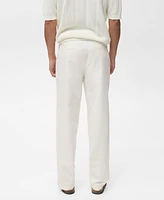 Mango Men's Regular-Fit Linen Pants