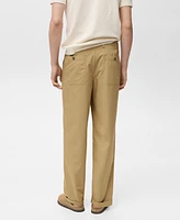Mango Men's Straight-Fit Cotton Pants