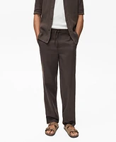 Mango Men's Straight-Fit Viscose Pants