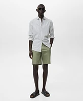 Mango Men's Interior Elastic Strip Cotton Bermuda Shorts