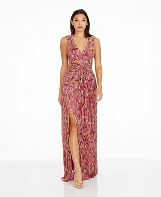 Dress the Population Women's Metallic Fit & Flare