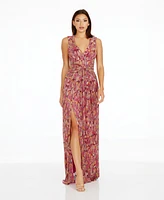Dress the Population Women's Metallic Fit & Flare
