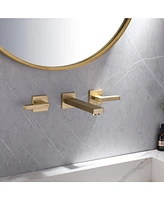 Greenspring Two-Handle Wall Mounted Bathroom Faucet