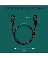 Cable Lock，Guliffen 4 ft. Steel Cable with Looped Ends, Heavy Duty Anti Theft Bike Lock Cablefor Motorcycle, Jet Skis, Grill,Gate, and Fence