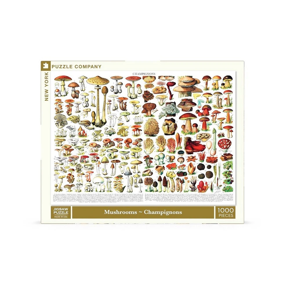 New York Puzzle Company Mushrooms Champignons 1000 Piece Puzzle