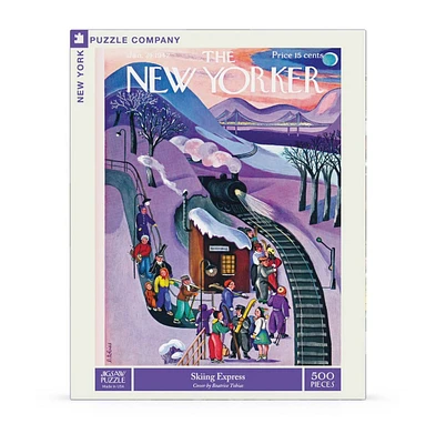 New York Puzzle Company Skiing Express 500 Piece Puzzle