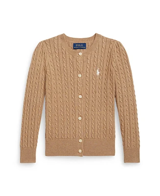 Polo Ralph Lauren Toddler Girls Mini Cable Cotton Cardigan Sweater