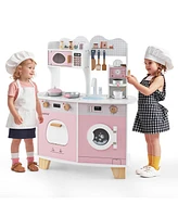 Wooden Kids Kitchen Playset with Coffee Maker for kids