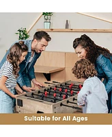 54 Inches Full Size Foosball Table with Legs 2 Balls and 2 Foldable Cup Holders for Kids Teens Adults