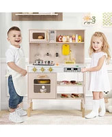 Play Kitchen Height Adjustable with Microwave and Lights and Sounds