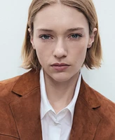 Mango Women's Straight Suede Jacket