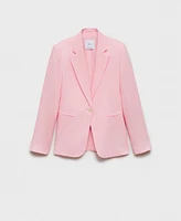 Mango Women's Linen Suit Jacket