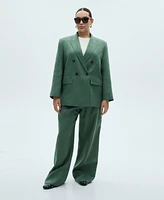 Mango Women's Linen Suit Jacket