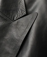 Mango Women's Double-Breasted Leather Jacket