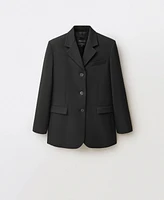 Mango Women's Straight Button Suit Blazer