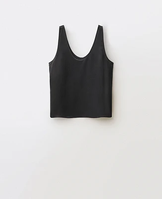 Mango Women's Wide Straps Silk Top